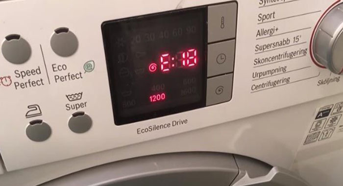 ارور ماشین لباسشویی بوش